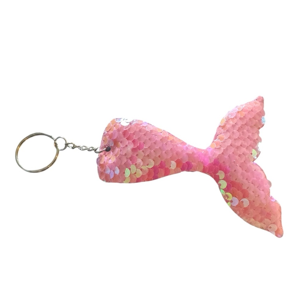 Pink Mermaid Tail Keychain
